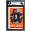 Image 1 : 1958 TOPPS NO.22 JOHNNY UNITAS AUTHENTIC AUTOGRAPH (BAS)