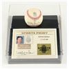 Image 1 : Whitey Ford Signed LE OAL Baseball Display with Thumbprint (Beckett)