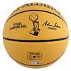 Image 3 : MAGIC JOHNSON SIGNED 2020 CHAMPION LOGO GOLD BASKETBALL (BAS Witnessed)