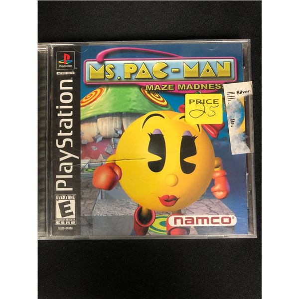 PLAYSTATION "MS. PAC-MAN Maze Madness" VIDEO GAME