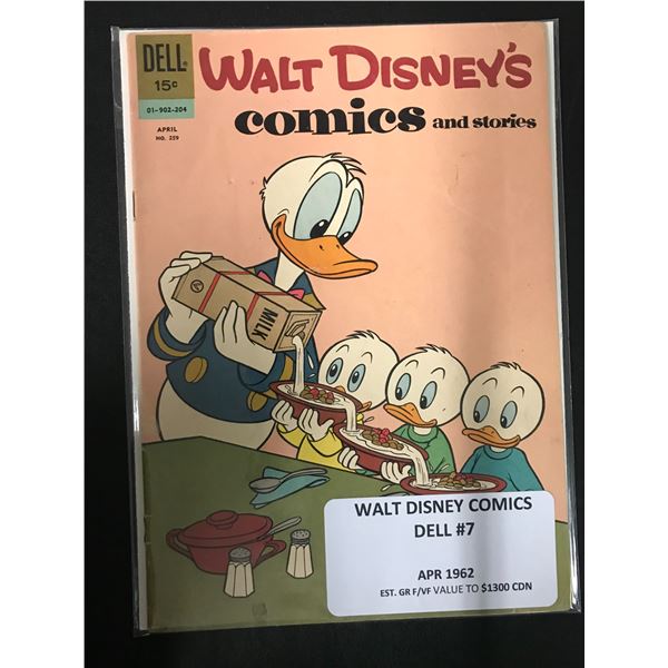 WALT DISNEY'S COMICS NO.7 (DELL COMICS, 1962)