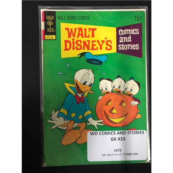 WALT DISNEY'S COMICS NO.33 (GOLD KEY COMICS, 1972)