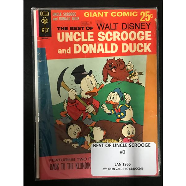 BEST OF UNCLE SCROOGE AND DONALD DUCK NO.1 (GOLD KEY COMICS, 1966)