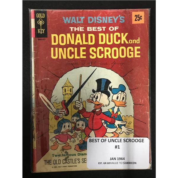 BEST OF DONALD DUCK AND UNCLE SCROOGE NO.1 (GOLD KEY COMICS, 1964)