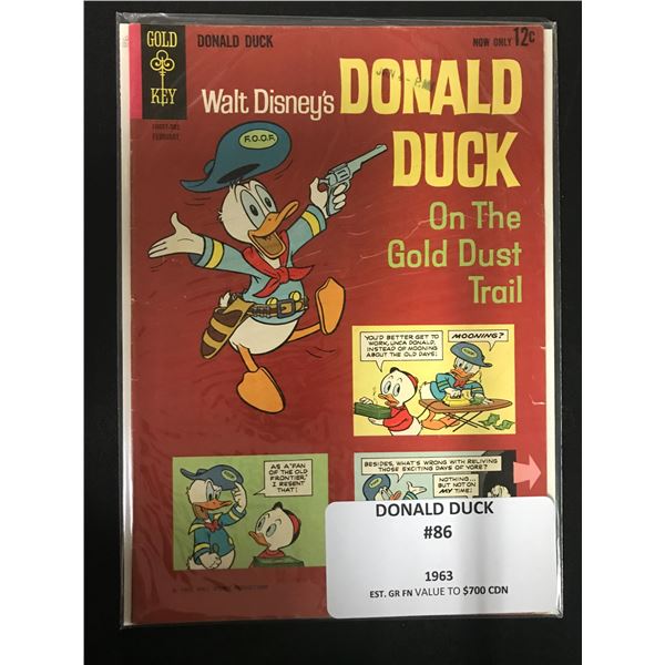 DONALD DUCK NO.86 (GOLD KEY COMICS, 1963)