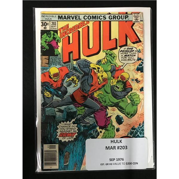 THE INCREDIBLE HULK NO.203 (MARVEL COMICS, 1976)