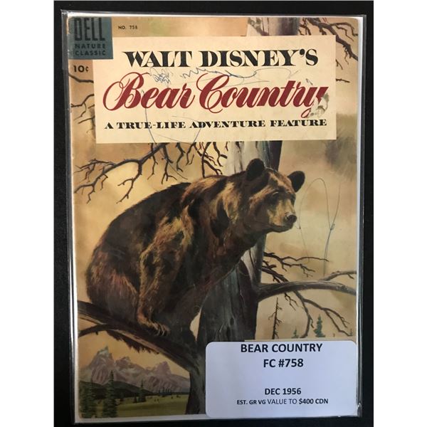 BEAR COUNTRY NO.758 (DELL COMICS, 1956)