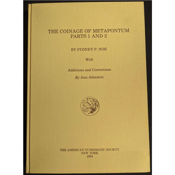 Noe: The Coinage of Metapontum Parts 1 to 3