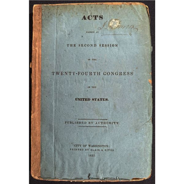 United States Congress: Acts Passed at the Second Session of the Twenty-Fourth Congress of the Unite