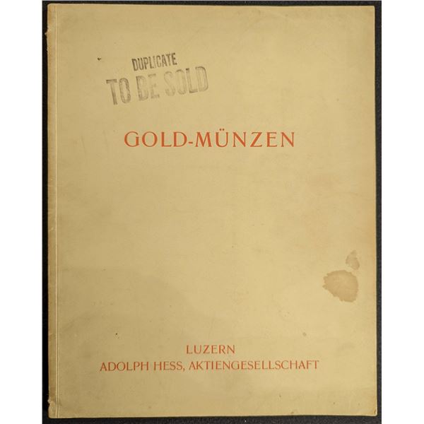 Hess, Adolph: Sammlung von Gold-munzen