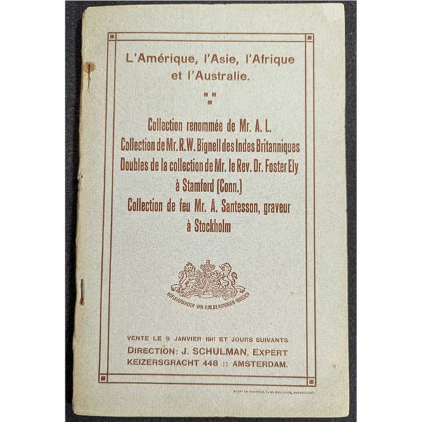 Schulman, Jacques: l'Amerique, l'Asie, l'Aerique et l'Australie. Collections de A. L., R. W. Bignell