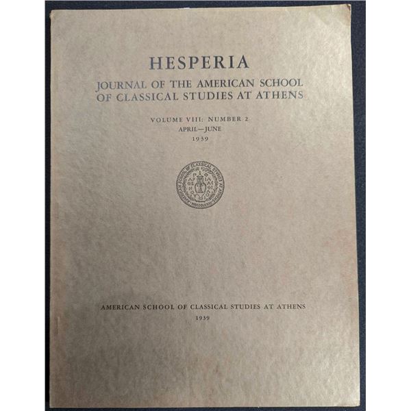 American School of Classical Studies at Athens: Hesperia. Journal of the American School of Classica