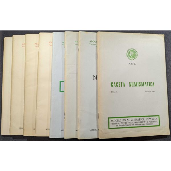 Asociacion Numismatica Espanola: Gaceta Numismatica. 40 issues. 1966-2003