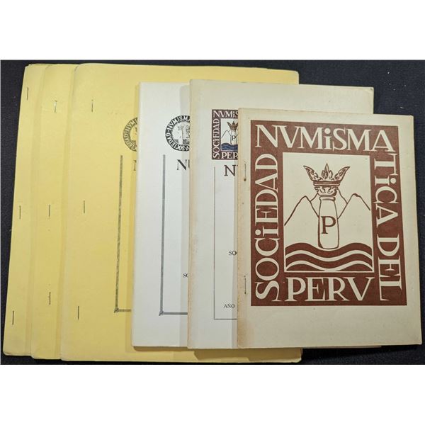 Sociedad Numismatica del Peru: Revista Numismatica del Peru. Issues 1 to 7. 1952-1970