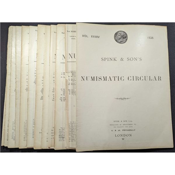 Spink & Son Ltd: The Numismatic Circular. 1926