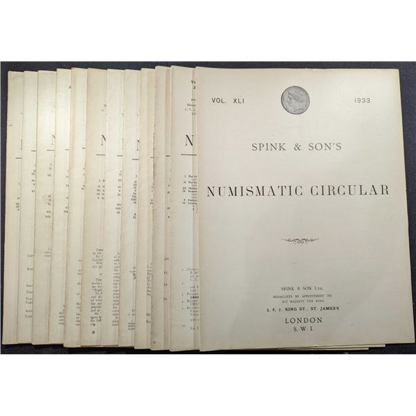 Spink & Son Ltd: The Numismatic Circular. 1933