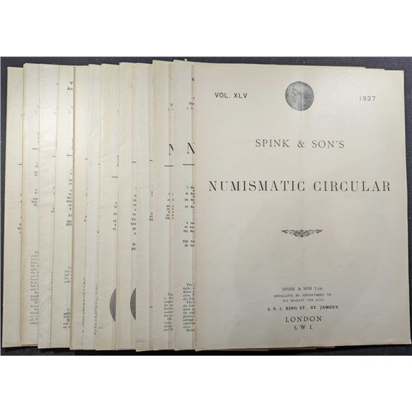 Spink & Son Ltd: The Numismatic Circular. 1937