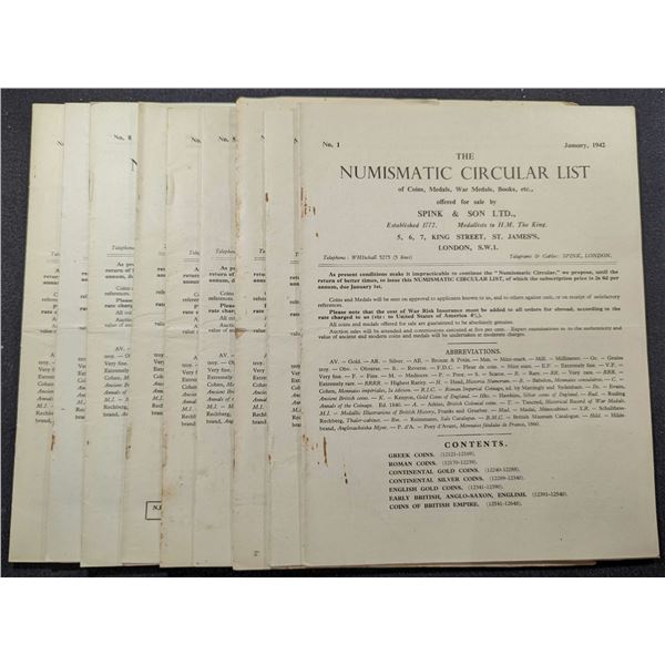 Spink & Son Ltd: The Numismatic Circular List. 1942