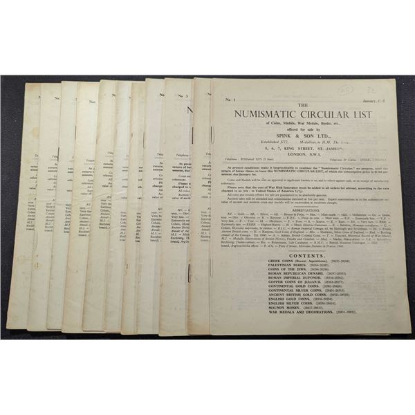 Spink & Son Ltd: The Numismatic Circular List. 1945