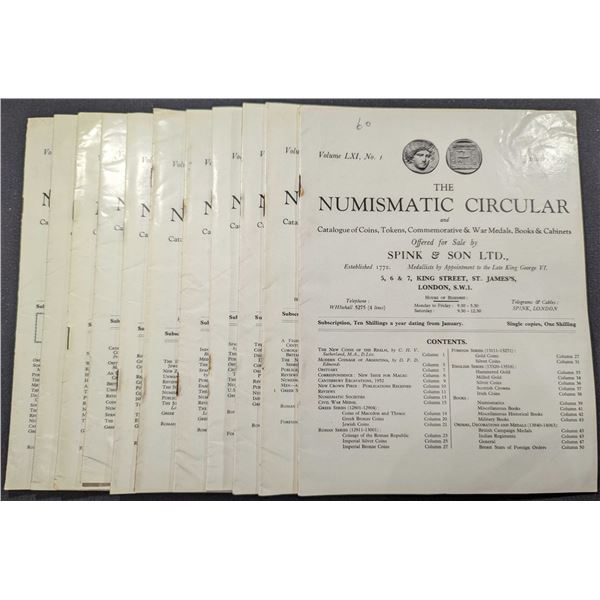 Spink & Son Ltd: The Numismatic Circular. 1953