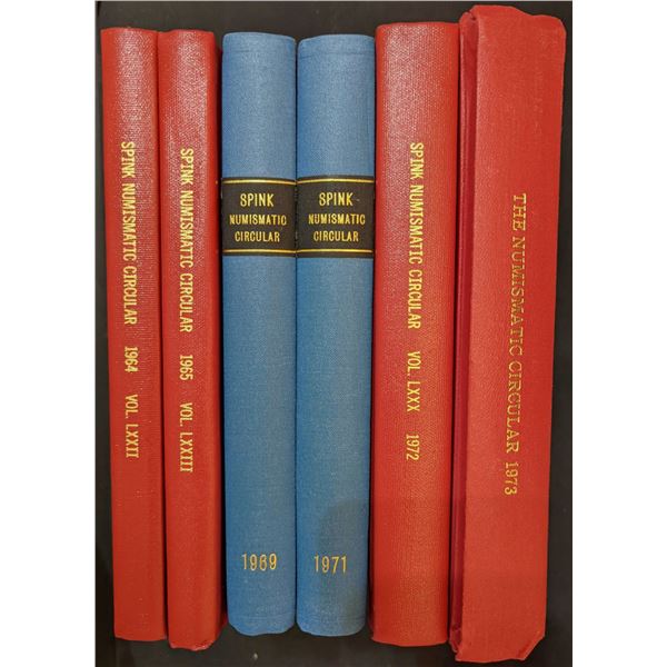 Spink & Son Ltd: Spink & Son's The Numismatic Circular. 6 volumes. 1964 to 1973