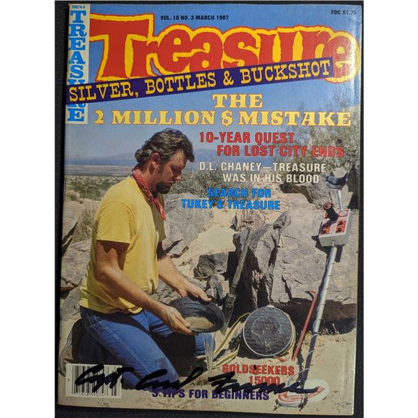 Issue of Treasure Signed by Capt. Carl 'Fizz' Fismer. March 1987