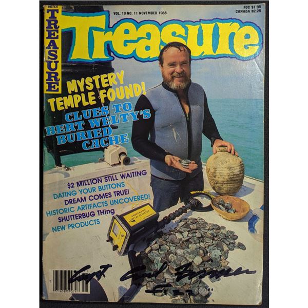 Issue of Treasure Signed by Capt. Carl 'Fizz' Fismer. November 1988