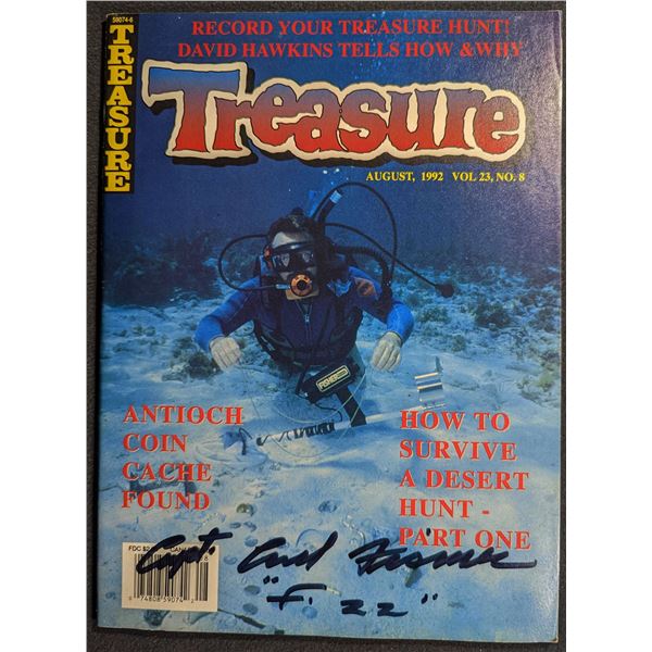 Issue of Treasure Signed by Capt. Carl 'Fizz' Fismer. August 1992