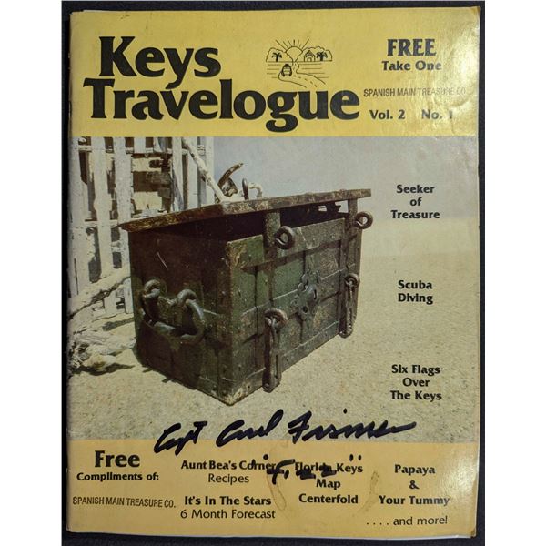 Issue of Keys Travelogue. Vol. 2 No. 1. Signed by Capt. Carl 'Fizz' Fismer.