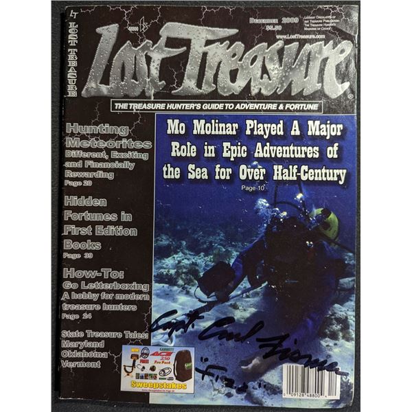 Issue of Lost Treasure Signed by Capt. Carl 'Fizz' Fismer. December 2009