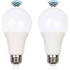 Image 1 : NEW REPACKED GREENIC MOTION SENSOR LIGHT BULBS 2PK