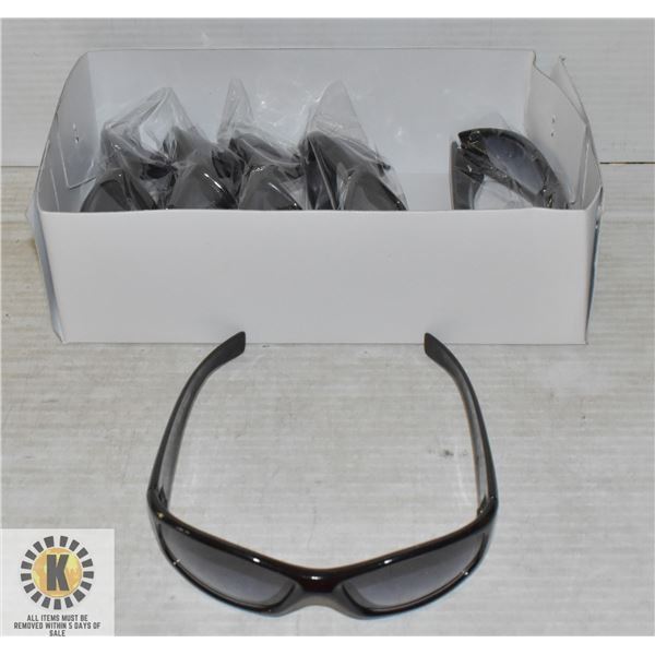 6 PAIRS OF BLACK MODERN ITALIAN  SUNGLASSES