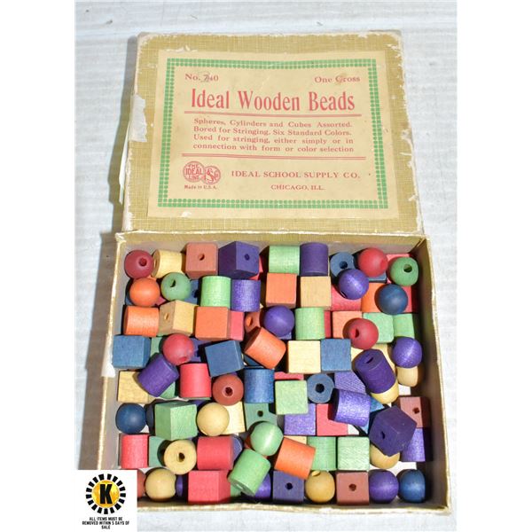 VINTAGE IDEAL WOODEN BEADS