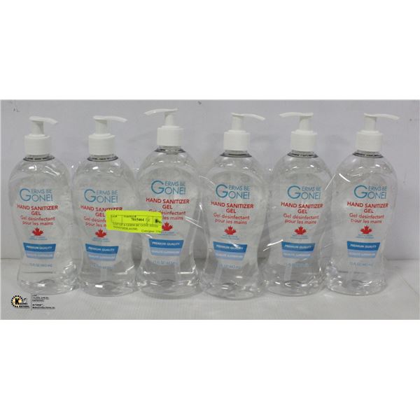 LOT OF 6 GERM BE GONE HAND SANITIZER,443ML