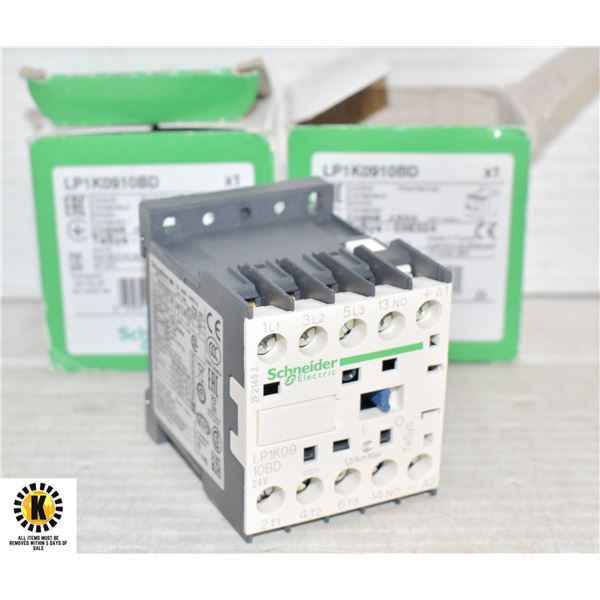 LOT OF 2 SCHNEIDER ELECTRIC LP1-K0910BD TESYS K