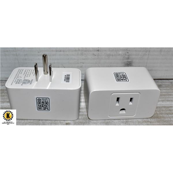 REPACKED MEROSS PAIR OF SMART PLUG MINIS, WHITE