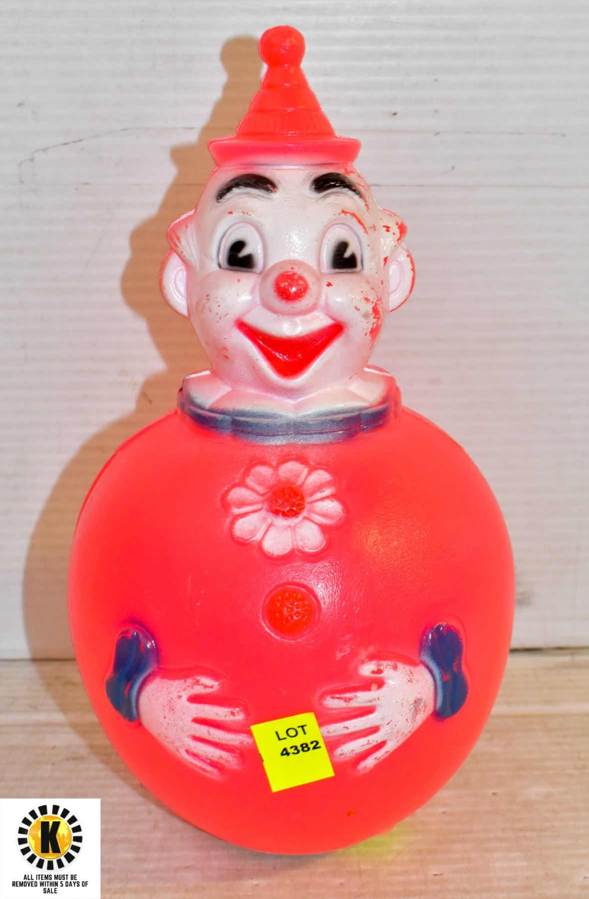 VINTAGE ROLY POLY MUSICAL CLOWN