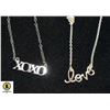 Image 1 : XOXO 925 STERLING & LOVE 925 SILVER NECKLACES