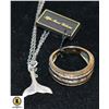 Image 1 : 925 SILVER DOLPHIN TALE,925NECKLACE &STERLING RING