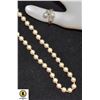 Image 1 : ESTATE PEARL NECKLACE & RING SET