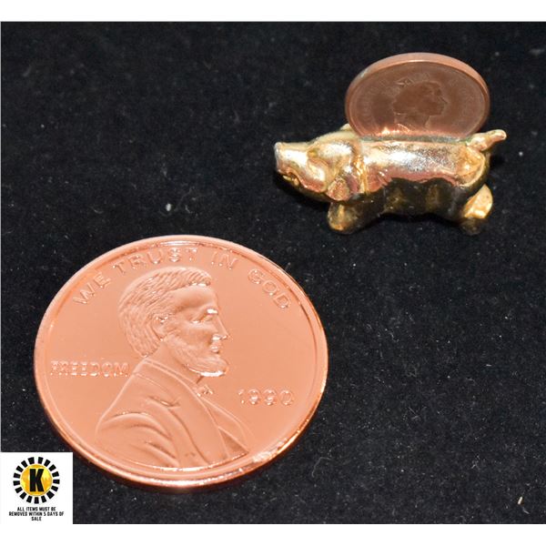 XLARGE 1990 PHILADELPHIA MINT PENNY PIG LUCK PENNY