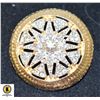 Image 1 : GOLD TONE WITH CRYSTALS BUTTON BROOCH