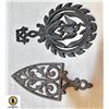 PAIR OF CAST IRON TRIVETS