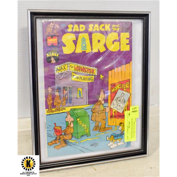 VINTAGE SAD SACK & THE SARGE #70 COMIC IN FRAME