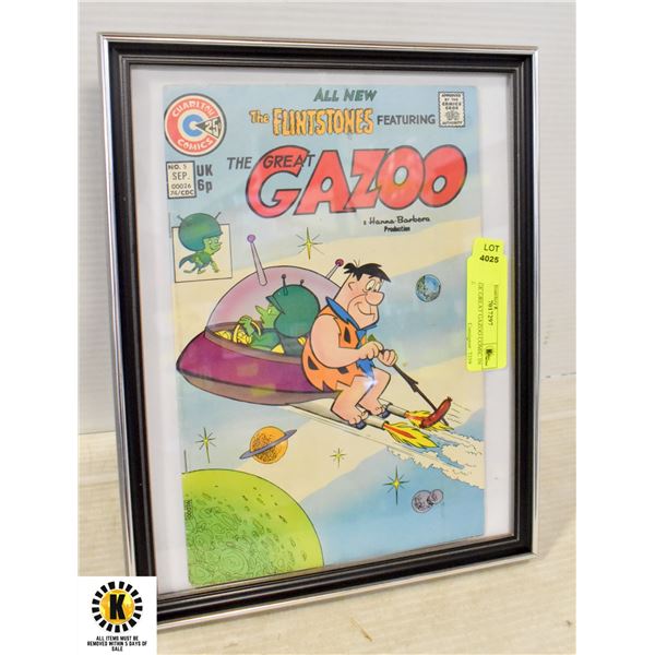 VINTAGE GREAT GAZOO COMIC IN FRAME