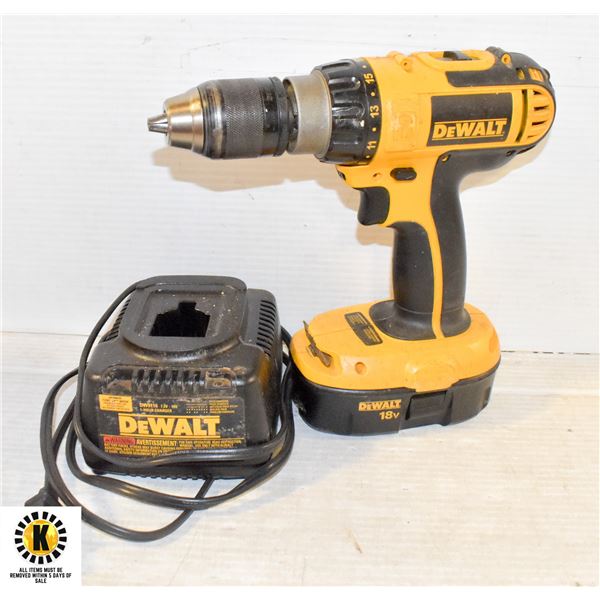 DEWALT 18V CORDLESS DRILL & CHARGER