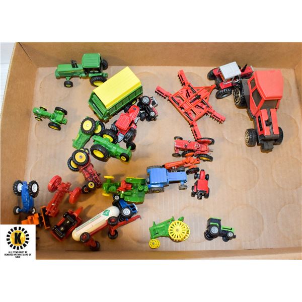 25PCS OF VINTAGE DIECAST FARM EQUIPMENT