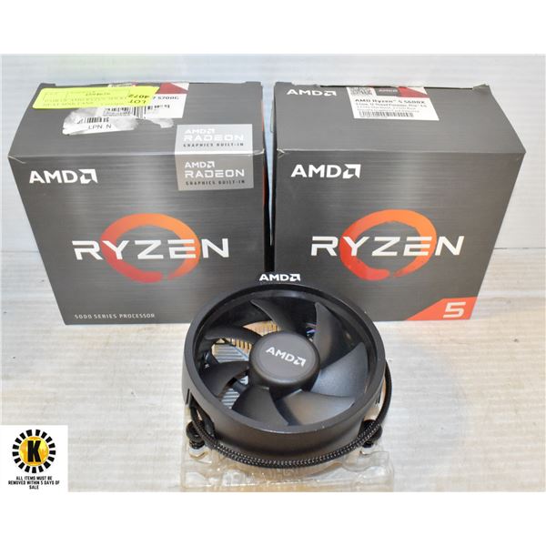 PAIR OF AMD RYZEN SOCKET AM4, HEAT SINK FANS