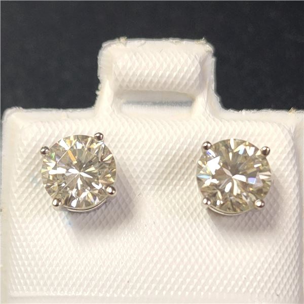 BZ1215-52 14K WHITE GOLD MOISSANITE EARRINGS