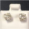Image 1 : BZ1215-52 14K WHITE GOLD MOISSANITE EARRINGS